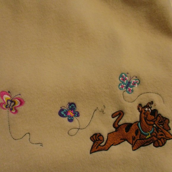 Scooby Doo Vintage 1999 Cartoon Network Woman Medium Cream Blue Pink Pullover - Picture 4 of 10